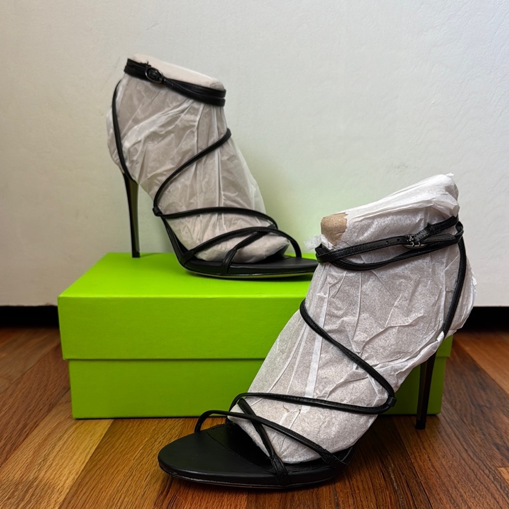 Sam Edelman Sareena Black Leather Heels